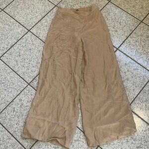 Zara Pants Tan XS Womens GUC Trousers Dress pants wide leg